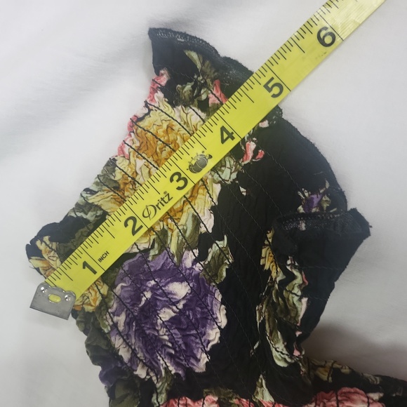 Live to be Spoiled floral long multicolor romper sz Med - Picture 11 of 12